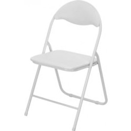 CHAIR FOLD METAL WHITE 174275