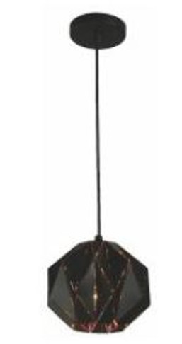 FIXTURE HANGING 1LT M.BLK/GOLD 088497