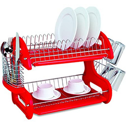 DRAINER DISH 2PCS ULTRA C.RED 1202802