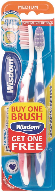 TOOTHBRUSH WISDOM CONTOUR MEDIUM 2122MBA