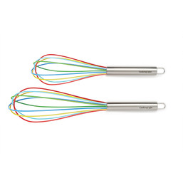 WHISK SILICONE W/STAINLESS 2PC 1206741