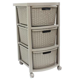 CABINET CAJ.RATTAN 3DR MOCCA 172266