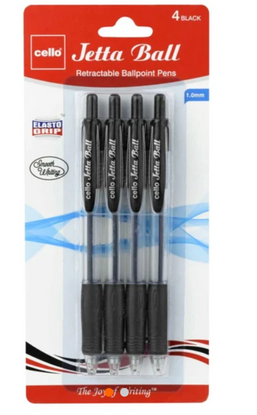 PEN BLACK BALL RT 4PK R BIC 140860