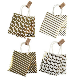 GIFT BAG SML GOLD FOIL 2PK 1205480