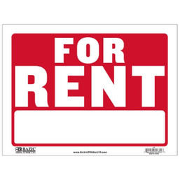 SIGN FOR RENT 12"X16" BAZIC 043547