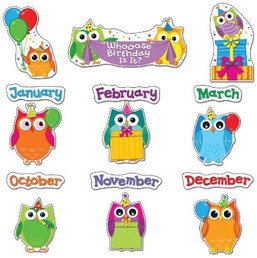 BULLENTIN COLORFUL OWLS BIRTHDAY 142862