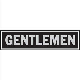 SIGN BLACK GENTLEMEN 2X8 084100000153