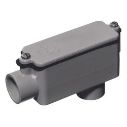 PVC LB 1-1/2" W/COVER GREY 081062