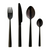 FLATWARE SET 16PC S/S BLK SQR 1229672