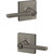 Schlage F Series Latitude Lever with Collins Trim Bed and Bath Lock in Satin Nickel