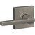 Schlage F Series Latitude Lever with Collins Trim Hall and Closet Lock in Satin Nickel - F10LAT622COL