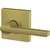 Schlage F Series Latitude Lever with Collins Trim Hall and Closet Lock in Satin Brass