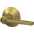 Schlage F Series Latitude Lever Bed and Bath Lock in Satin Brass