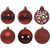 Decoris 2.4 Inch Shatterproof Oxblood Bauble Christmas Ornament Set (37-Pack)