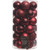 Decoris 2.4 Inch Shatterproof Oxblood Bauble Christmas Ornament Set (37-Pack)