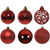 Decoris 2.4-Inch Shatterproof Christmas Red Bauble Ornament (37-Pack)
