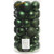 Decoris 2.4 Inch Shatterproof Pine Green Bauble Christmas Ornament (37-Pack)