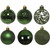Decoris 2.4 Inch Shatterproof Pine Green Bauble Christmas Ornament (37-Pack)