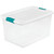 Sterilite 64 Qt. White Latching Storage Tote with Hinged Lid * Space-Saving Organizing Solution