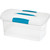 Sterilite ShowOffs Storage Tote with Blue Aquarium Handle and Latches