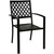Outdoor Expressions 5-Piece Black Slat Dining Set with Steel Frame and Umbrella Hole