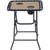 Outdoor Expressions Tan 18-Inch Square Steel Folding Side Table