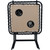 Outdoor Expressions Tan 18-Inch Square Steel Folding Side Table