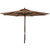 Outdoor Expressions 9 ft. Pulley Brown Market Patio Umbrella with Chrome Plated Hardware