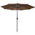 Outdoor Expressions 9 ft. Aluminum Tilt and Crank Patio Umbrella with Solar LED Lights