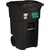 Toter 64 Gallon Black Outdoor Trash Can with Wheels and Attached Lid