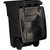 Toter 64 Gallon Black Outdoor Trash Can with Wheels and Attached Lid