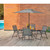 Outdoor Expressions 6-Piece Sling Dining Set with Umbrella