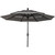 Outdoor Expressions 9 ft. 3-Tier Tilt and Crank Smoke Gray Patio Umbrella