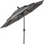 Outdoor Expressions 9 ft. 3-Tier Tilt and Crank Smoke Gray Patio Umbrella