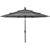 Outdoor Expressions 9 ft. 3-Tier Tilt and Crank Smoke Gray Patio Umbrella