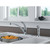 Delta Foundations 1-Handle Lever Kitchen Faucet with Side Spray - Chrome Finish