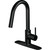 Home Impressions Contemporary Builder 1-Handle Lever Pull-Down Kitchen Faucet in Matte Black (Part 411656)