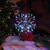 Alpine 10 Inch LED Multi-Bulb Hanging Twig Snowflake Ornament Light Decoration