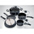 Ecolution Elements Black Non-Stick Aluminum Cookware Set (8-Piece)