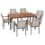 Outdoor Expressions Beige Grove 7-Piece Bamboo Top Patio Dining Set