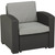 Outdoor Expressions 4-Piece Wicker Style Resin Chat Set with PFAS-Free Fabric