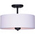 Canarm 561250 Black Semi-Flush Mount Light Fixture with Fabric Shade