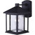 Canarm West Matte Black Outdoor Wall Light Fixture with Watermark Glass Shade