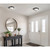 Canarm 11-Inch Black Flush Mount Ceiling Light Fixture with Clear Glass (2-Pack)