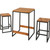 Merry Products Berlin 3-Piece Bistro Set - Indoor and Outdoor Modern Wooden Dining Set