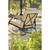Leisure Classics Rhodes 3-Piece Rocking Chair Set with Steel Frame Chairs and Tempered Glass Table