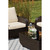Outdoor Expressions 4-Piece Rattan Chat Set with Steel Frame and Polyester Cushions