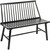 Jack Post Windsor 44 Inch Black Indonesian Hardwood Bench - Farmhouse Outdoor Seating