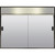 Zenith Stainless Steel 23.5-Inch Wall-Mounted Lighted Medicine Cabinet with Dual Sliding Mirrors