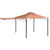 ShelterLogic Redwood 11 ft. x 11 ft. Bronze Steel Gazebo with Vented Roof and Water-Resistant Cover